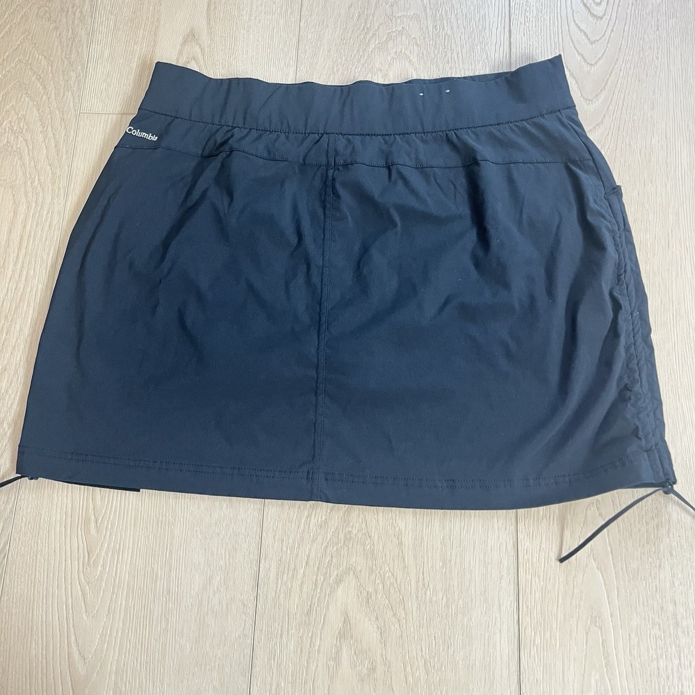 Columbia Active Skort Size XL Black Mid Pocket Stretch Skirt Tennis Run Outdoor - Picture 2 of 13